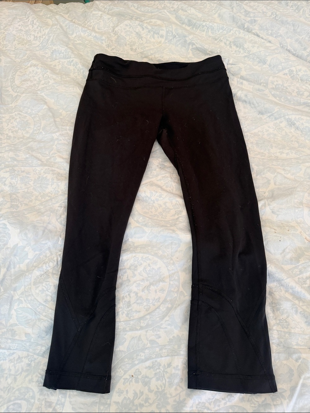 lululemon athletica Black Capri Leggings with Subtle Seams